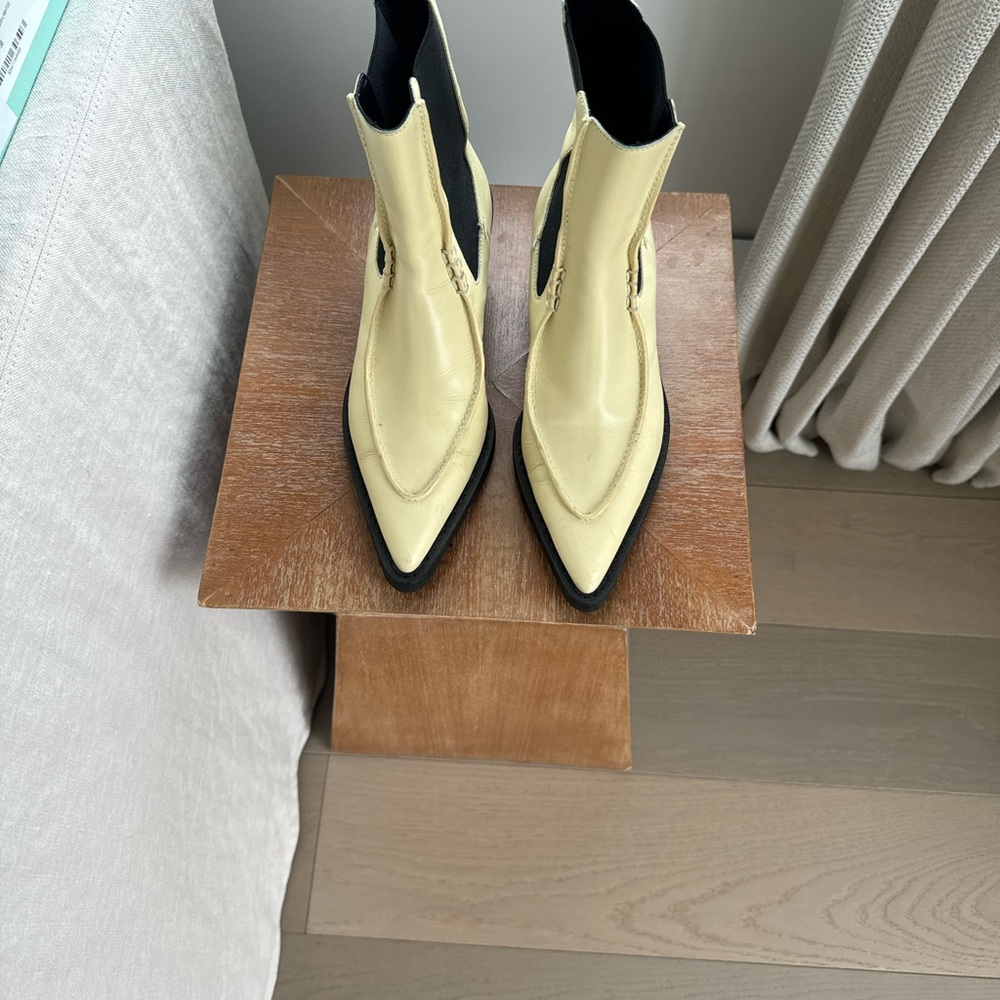 Elegant Cream Ankle Boots